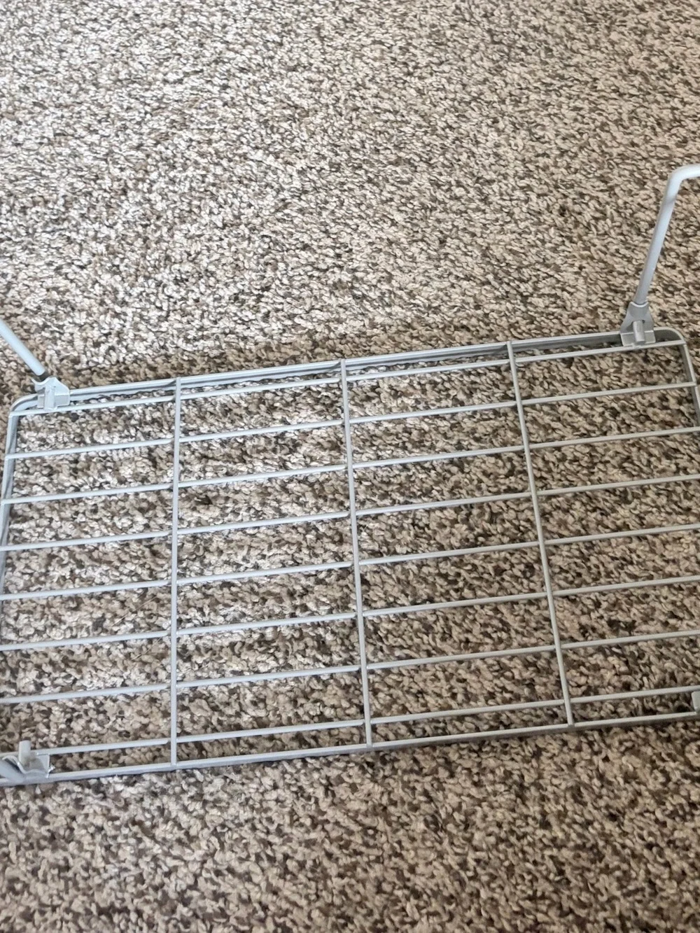 Silver Folding Bathroom Shelf Organizer - Compact Over-Sink Storage